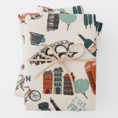 Cool & Funky "I See London, I See France" Muster Geschenkpapier Set (Beispiel)