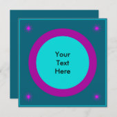 Cool & funky Mitte Jahrhundert Moderner Platz Einladung (Vorne/Hinten)