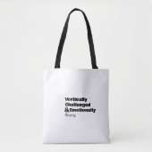 Cool funny black and white minimalist typography tasche (Vorderseite)