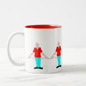 Cool Funny Broke Old Man Character Zweifarbige Tasse (Links)