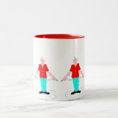 Cool Funny Broke Old Man Character Zweifarbige Tasse (Mittel)