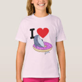 Cool Funny Grafik Design Liebe Hai pudonut T-Shirt (Vorderseite)