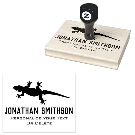 Cool Funny Lizard Süße Tier Personal Stationery Gummistempel (Stempel)