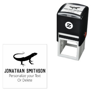 Cool Funny Lizard Süße Tier Personal Stationery Permastempel