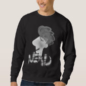 Cool Funny Nerd Typ Cartoon Zeichnend Sweatshirt (Vorderseite)