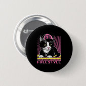 Cool Funny Sarcastic Cats Meme Quotes Cartoon Grap Button (Vorne & Hinten)