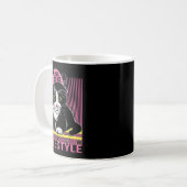 Cool Funny Sarcastic Cats Meme Quotes Cartoon Grap Kaffeetasse (Vorderseite Links)