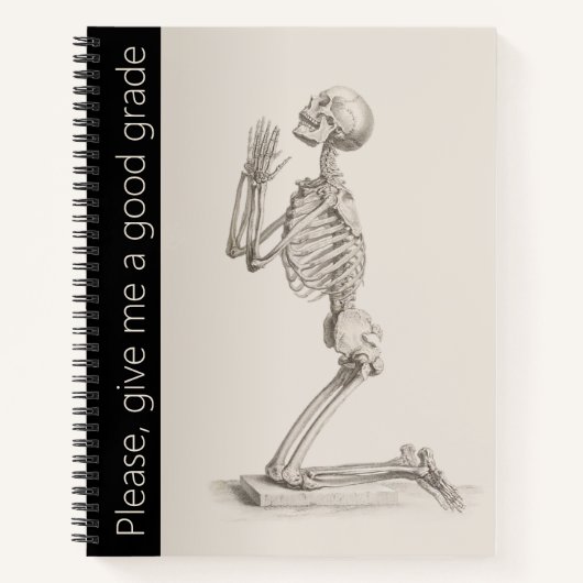 Cool Funny Skeleton Spiral Notebook Notizblock (Vorderseite)