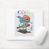 Cool Funny Skier | Skischuhmodelle | Lustiges Skif Mousepad (Mit Mouse)