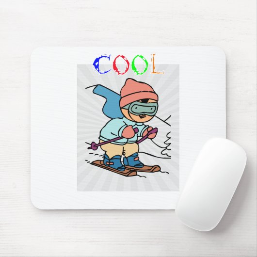 Cool Funny Skier | Skischuhmodelle | Lustiges Skif Mousepad (Mit Mouse)