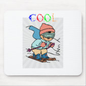 Cool Funny Skier | Skischuhmodelle | Lustiges Skif Mousepad (Vorne)