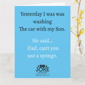 Cool Funny Vater Joke Design Grußkarte Karte (Gelbe Blume)