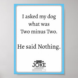 Cool Funny Vater Joke Design Poster