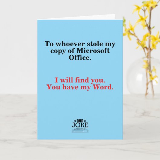 Cool Funny Vater Joke Designed Karte (Gelbe Blume)