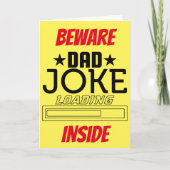 Cool Funny Vater Joke Karte (Vorderseite)