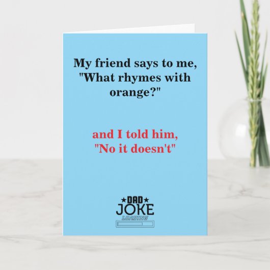Cool Funny Vater Joke Karte (Vorderseite)