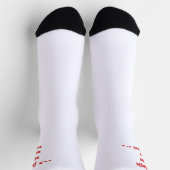 Cool Funny White Red Christmas Socks Socken (Oben)