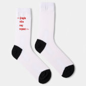 Cool Funny White Red Christmas Socks Socken (Rechts)