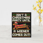 Cool Funny Wiener Dog Christmas Dachshund Holiday  Karte (Gelbe Blume)
