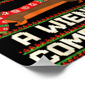 Cool Funny Wiener Dog Christmas Dachshund Holiday  Poster (Ecke)
