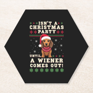 Cool Funny Wiener Dog Christmas Dachshund Holiday  Untersetzer