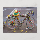 Cool Funny Yellow Duck Bicycle in Amsterdam Postkarte (Vorderseite)