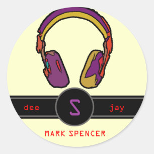 cool für die Dee-Jay Runder Aufkleber
