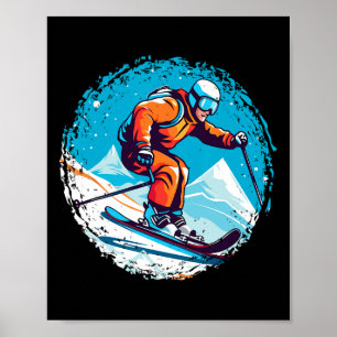 Cool für Snowboard und Ski Lover im weißen Mund Poster