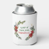 cool für Weihnachts-Typografie & Kraut behalten Dosenkühler (Kanne Vorderseite)
