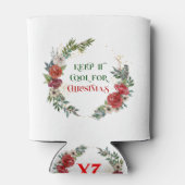 cool für Weihnachts-Typografie & Kraut behalten Dosenkühler (Rückseite)
