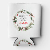 cool für Xmas-Blumenkranz behalten Dosenkühler (Vorderseite)