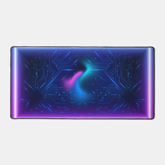 Cool Futuristic Circuit Neon Gaming BackGround Schreibtischunterlage (Vorderseite)