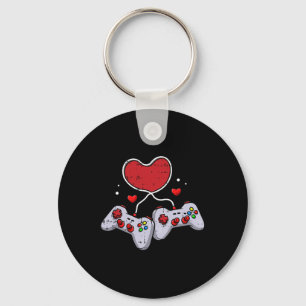 Cool Ga-Valentinstag für Herzvideospielcontroller Schlüsselanhänger