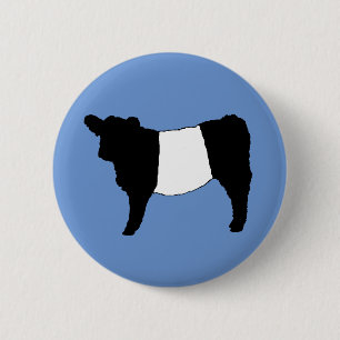 Cool Galloway Rinder Seltenes Kuh Beltie Steer Button