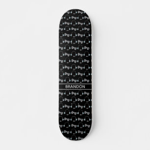 Cool Gamer Custom Black Gaming Muster Skateboard