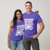 Cool Gamer Dark T Shirt Gamer schlafen nie (Unisex)