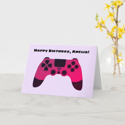 Cool Gamer Design - Gaming-Controller Nerdy Karte (Gelbe Blume)