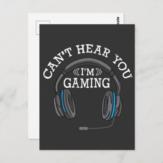 Cool Gamer Headphones Nerd Pro Im Gaming-Geschenk Postkarte (Vorne/Hinten)