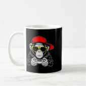 Cool Gamer Monkey With Controller Funny Gaming Vid Kaffeetasse (Links)