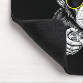 Cool Gamer Monkey With Controller Funny Gaming Vid Mousepad (Ecke)