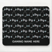 Cool Gamer Personalisiert Gaming-Muster BlacK Mousepad (Vorne)