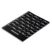 Cool Gamer Personalisiert Gaming Pattern Black Notizblock (Linke Seite)