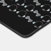 Cool Gamer Personalisiert Gaming Pattern Black Schreibtischunterlage (Ecke)