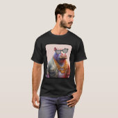 Cool Gangster Hippo Sunglasses T-Shirt (Vorne ganz)