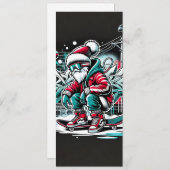 Cool Gangster Santa Graffiti Weihnachtskarte Feiertagskarte (Vorne/Hinten)