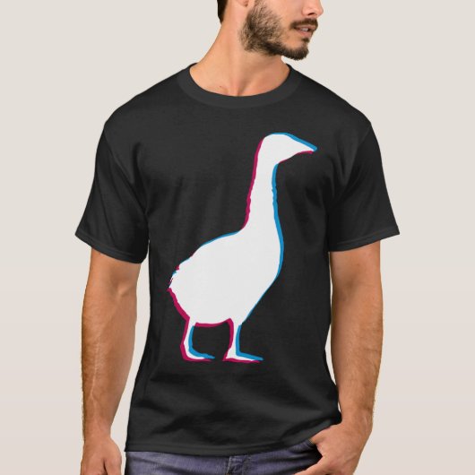 Cool Gänseente Silhouette Stilvolle Gänse Bird Ani T-Shirt (Vorderseite)