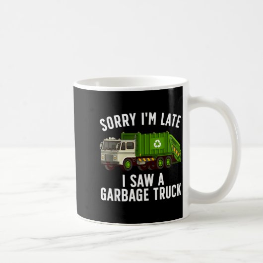 Cool Garbage Truck Art For Men Women Kids Garbage Kaffeetasse (Rechts)