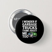 Cool Garbage Truck Design For Men Women Trash Garb Button (Vorne & Hinten)