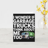 Cool Garbage Truck Design For Men Women Trash Garb Karte (Gelbe Blume)