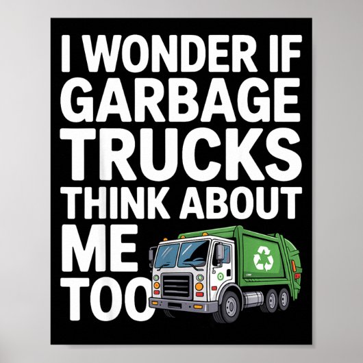 Cool Garbage Truck Design For Men Women Trash Garb Poster (Vorne)